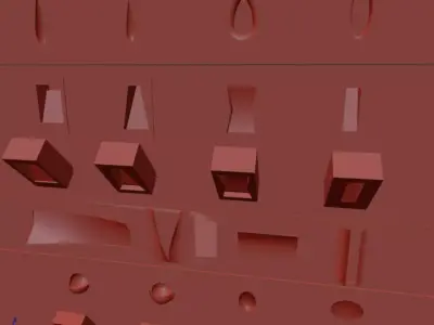 Minimalist Geometric and Organic Wall Light Set 3D model