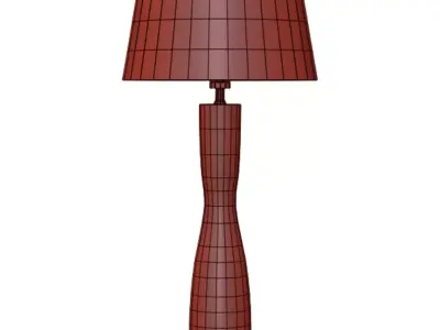 Striped Table Lamp Collagerie Zara Home 3D model