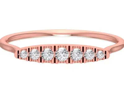 Solitaire Women Light Weight Band Ring 3D print model 44