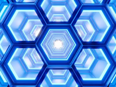 Scifi Hexa Corridors  3D model
