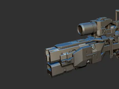 Sci-Fi Rifle 3D model