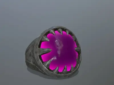 Skull Ring Low-poly 3D model