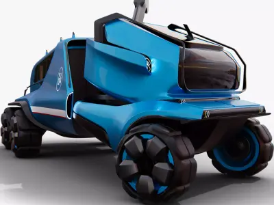 Futuristic Mars Rover Concept 3D model