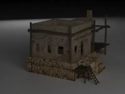 Afghan house 3 Free 3D model