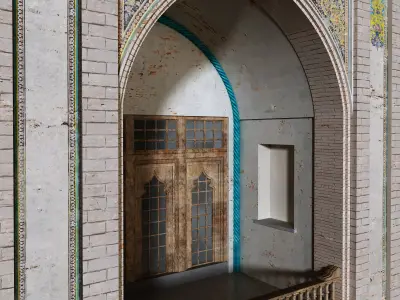 old islamic turkish arch set 136 Low-poly 3D model