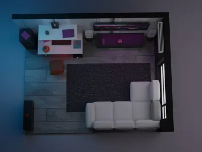 Multi-functional living space Free 3D model