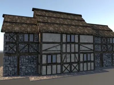 Medieval City House 06 Low-poly 3D model