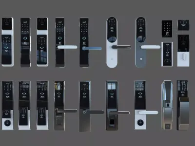 Electronic door lock digital system 3d model 3D model