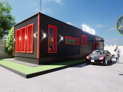 office container building model 3D model