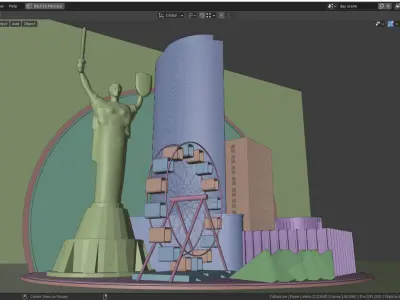 Kyiv city Free 3D model