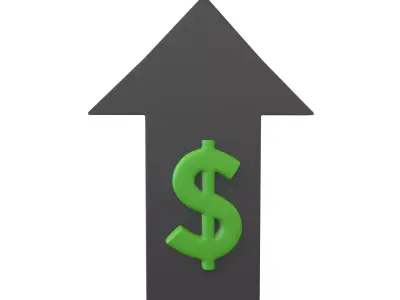Price Up Symbol V1 002 Low-poly 3D model