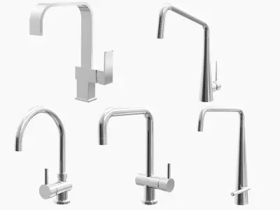 Fixtures - Kitchen Bathroom Faucet Pack C Low-poly 3D model