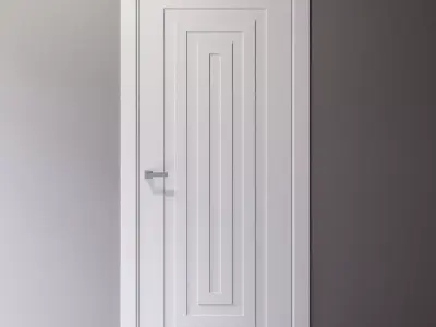 Interior door with linear pattern 3D model