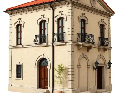 Antique Italian Villa Architecture model pack Low-poly 3D model