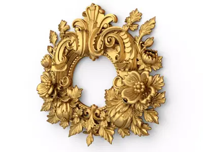Cartouche classic decorative ornament cnc 3d printing stl 06 3D print model purchase