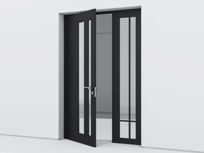 Aluminium door 210 3D model