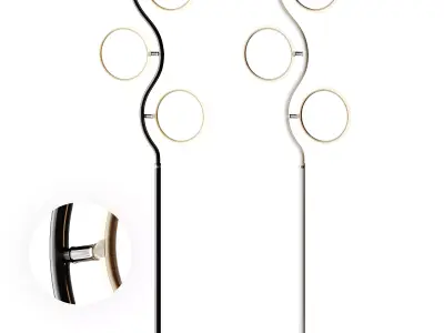 Circular Tree Floor Lamp 3D model