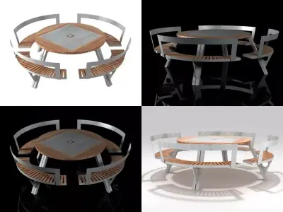 Gargantua picnic table - picnic table 3D model