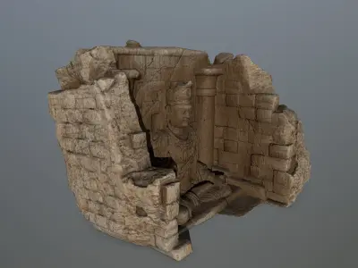 buda temple  Low-poly 3D model