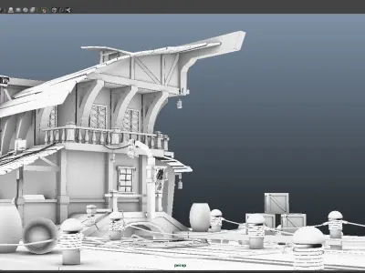 house game Low-poly 3D model