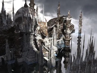 Holy Forbidden City Snow Kit bash 3D model