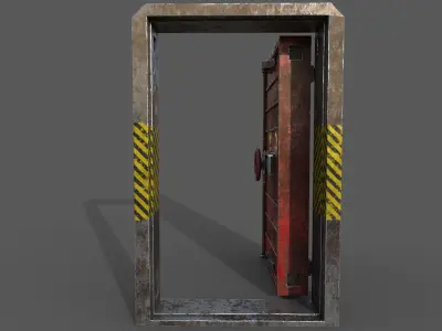 Hermetic Door Low-poly 3D model