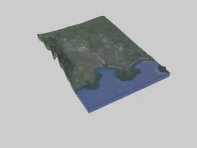 DUBLIN City Low-poly 3D model