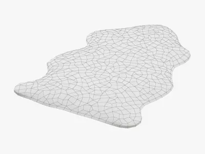 Luxe sunset sheepskin rug 3D model