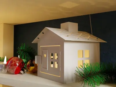 Christmas decor set 08 3D model