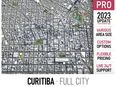 Curitiba Low-poly 3D model