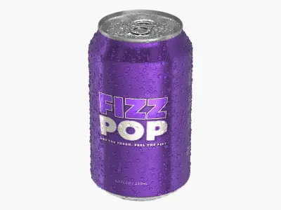  Standard Soda Can With Droplets 330ml V2 