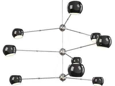 Tri Boi Chandelier No 418 by David Weeks Studio Low-poly 3D model