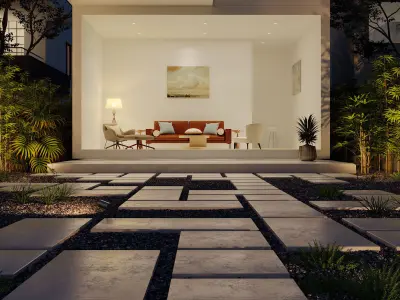 Modern House Exterior 3D model