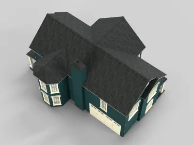 British House Design 19T3 Low-poly 3D model