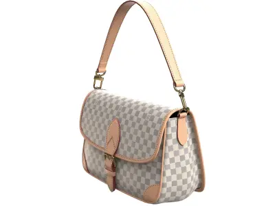 Louis Vuitton LV Diane Bag Damier Azur Canvas Low-poly 3D model