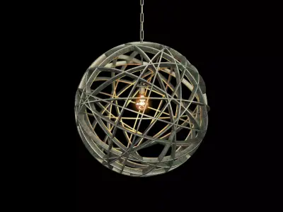 Metal globe light 3D model