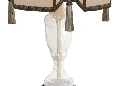 Superb Tall Spanish Glass Table Lamp 3D model