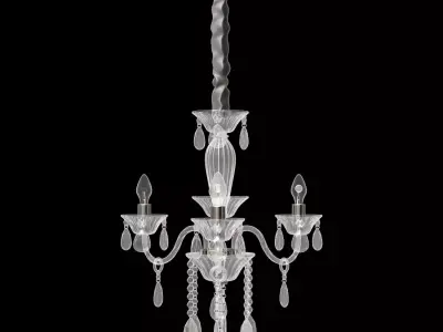Ideal Lux TIEPOLO  3-Flg Barock Kristall Transparent 034706 3D model