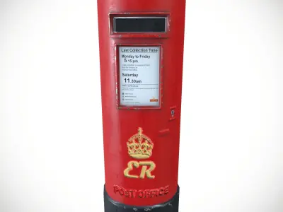 Post Box Letter Box Low-poly 3D model