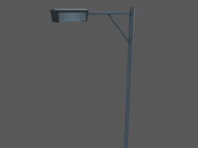 Retro Light Pole Game Ready Low-poly 3D model