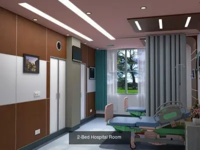 Hospital Patient Rooms  3D Model Pack