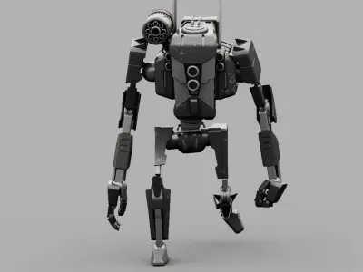 COMBAT DROID    rigged character 3D model