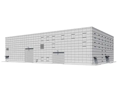 Factory building V3 3D model