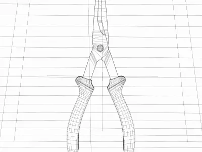 garden scissors gardening tools Low-poly 3D model