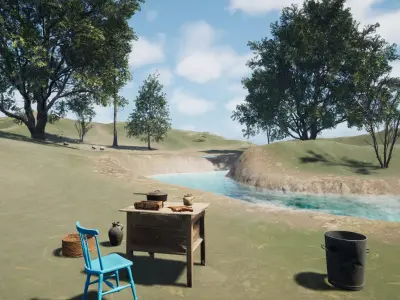 UE5 Green Jungle Terrain - Realistic Scene 3D model