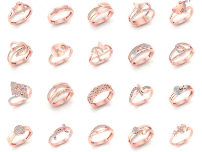 86 Ultra light Wt minimalist Women Ring Stl  3D Model Collection 3D print model
