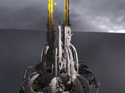 Sci Fi Wraith Claw City Tower Kit bash 3D model
