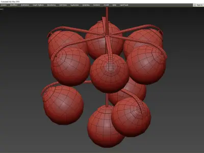 SPOTLIGHT TIER CHANDELIER - 10 LIGHT Low-poly 3D model