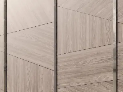 Wall panel 0291-shpon 3D model