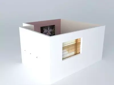 given house with window Free 3D model